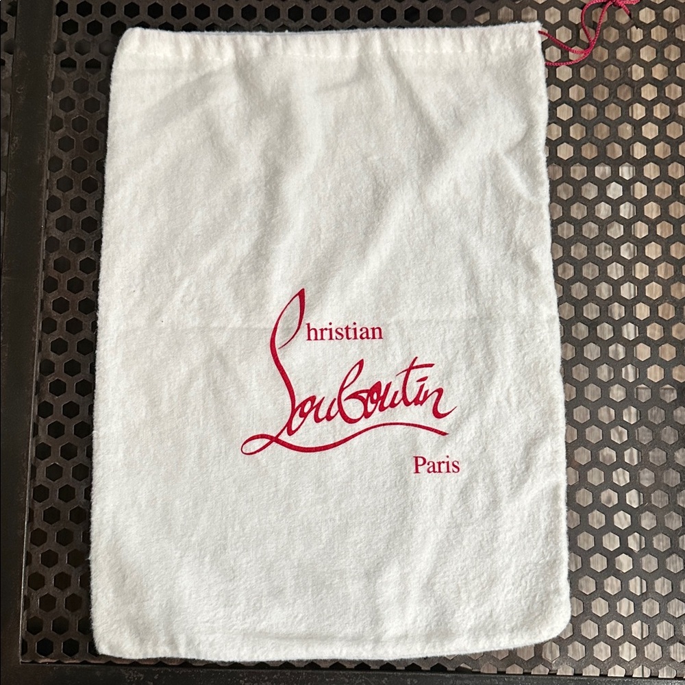 Christian Louboutin White Bag with Red Logo